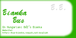 bianka bus business card